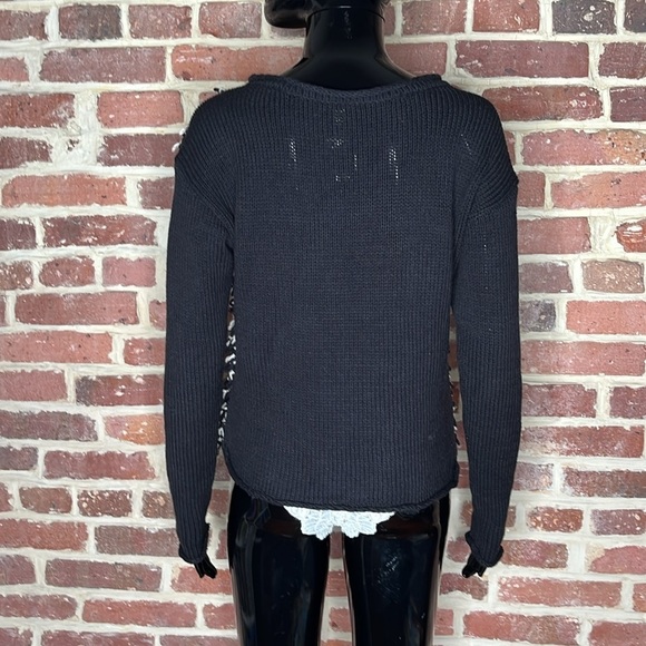 Fun Anthropologie Plenty by Tracy Reece Sweater in Black and White Size Small - Picture 2 of 4